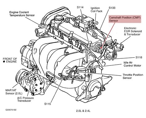 2007 dodge caliber camshaft position sensor location