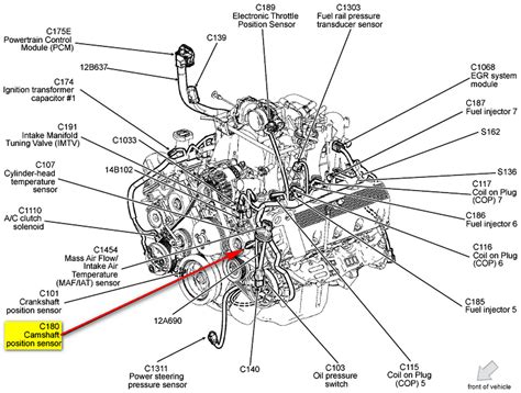 2013 ford taurus camshaft position sensor location